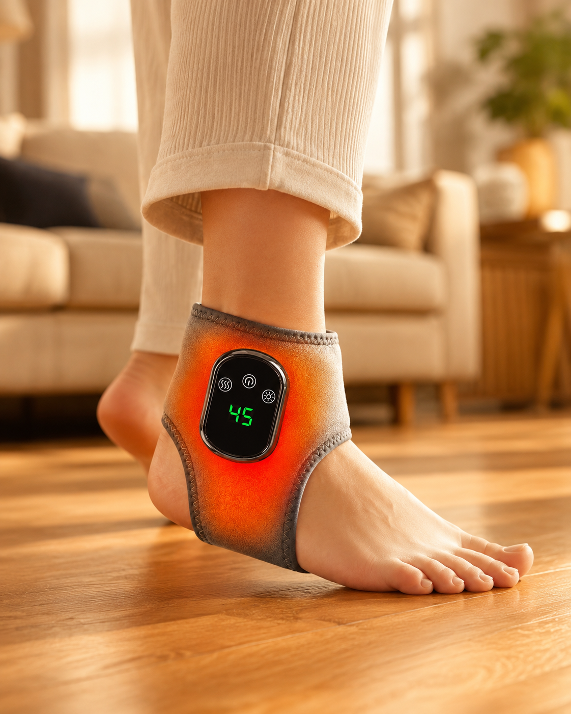 FeetXpress™ Cordless Heated Ankle Wrap with Vibration Massage