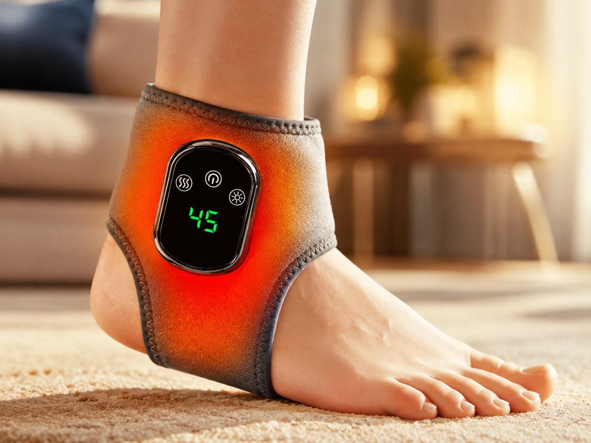 FeetXpress™ Cordless Heated Ankle Wrap with Vibration Massage
