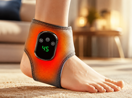 FeetXpress™ Cordless Heated Ankle Wrap with Vibration Massage
